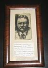 Group of framed photographs, drawings, and letters signed or inscribed by Theodore Roosevelt''s family members.